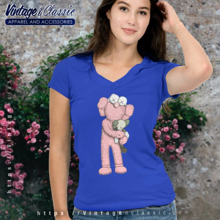 Kaws Shirt Kaws X Uniqlo Pink Mascot V Neck TShirt Kaws Shirt Kaws X Uniqlo Pink Mascot V Neck TShirt