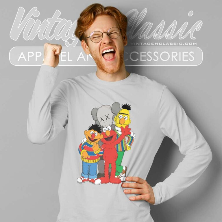 Kaws X Sesame Street Graphic Long Sleeve Tee Kaws X Sesame Street Graphic Long Sleeve Tee