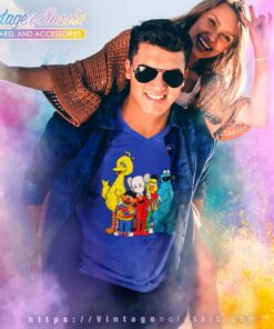 Kaws X Sesame Street V Neck TShirt