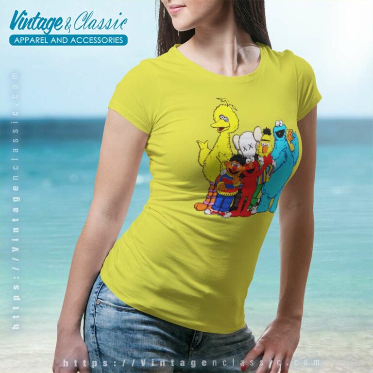 Kaws X Sesame Street Women TShirt Kaws X Sesame Street Women TShirt