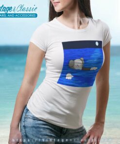 Kaws X Uniqlo Ut Art Book Cover Graphic Women TShirt