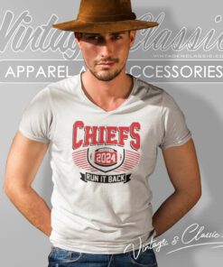Kc Chiefs 2024 Run It Back V Neck TShirt
