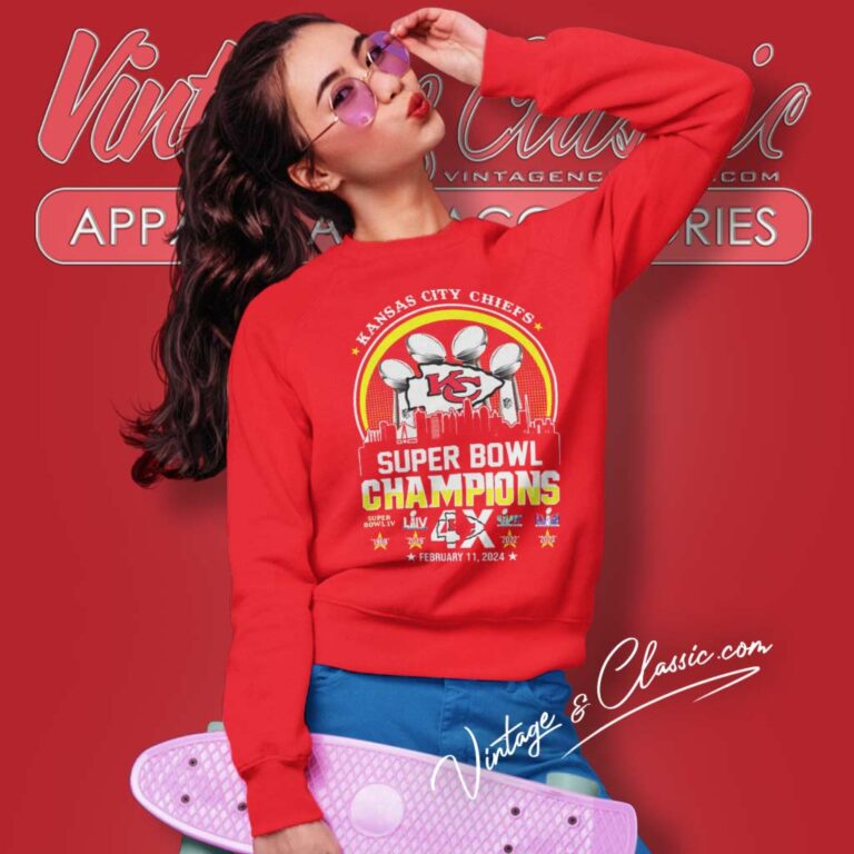 Kc Chiefs Super Bowl Champions 4x Sweatshirt Kc Chiefs Super Bowl Champions 4x Sweatshirt