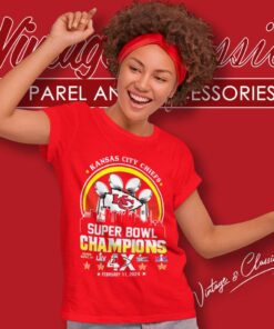 Kc Chiefs Super Bowl Champions 4x Women TShirt