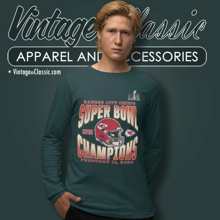 Kc Chiefs Super Bowl Lviii 2024 Champions Long Sleeve Tee Kc Chiefs Super Bowl Lviii 2024 Champions Long Sleeve Tee