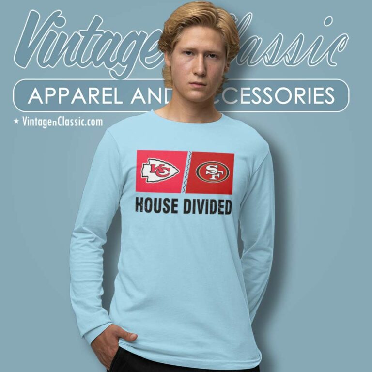 Kc Chiefs Vs Sf 49ers House Divided Long Sleeve Tee Kc Chiefs Vs Sf 49ers House Divided Long Sleeve Tee