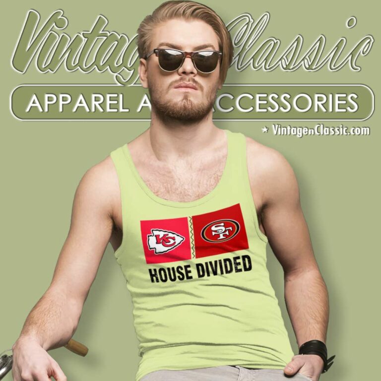 Kc Chiefs Vs Sf 49ers House Divided Tank Top Racerback Kc Chiefs Vs Sf 49ers House Divided Tank Top Racerback