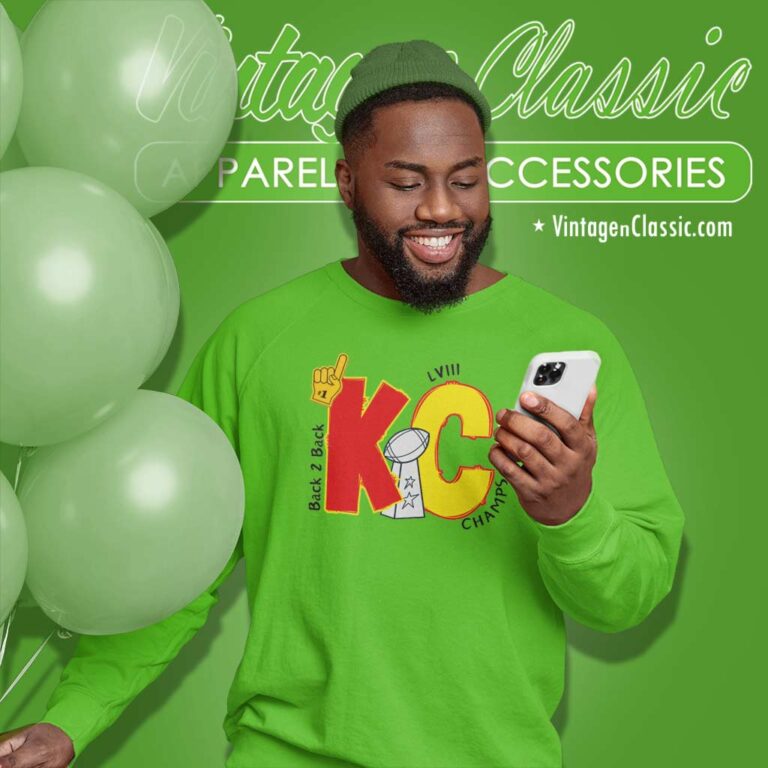 Kc Lviii Back 2 Back Super Bowl Champs Sweatshirt Kc Lviii Back 2 Back Super Bowl Champs Sweatshirt