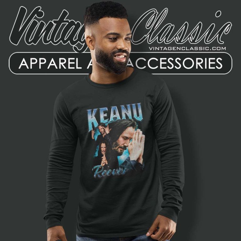 Keanu Reeves 90s Montage Shirt Long Sleeve Tee Keanu Reeves 90s Montage Shirt Long Sleeve Tee