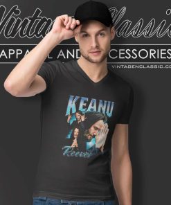 Keanu Reeves 90's Montage Shirt 5 Keanu Reeves 90s Montage Shirt V Neck TShirt