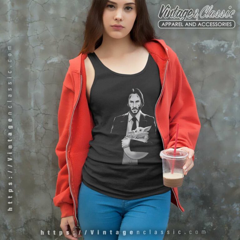 Keanu Reeves And Baby Yoda Tank Top Racerback Keanu Reeves And Baby Yoda Tank Top Racerback