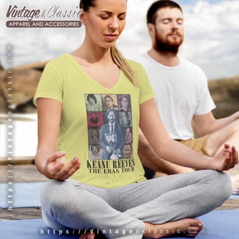 Keanu Reeves Eras Tour V Neck TShirt Keanu Reeves Eras Tour V Neck TShirt