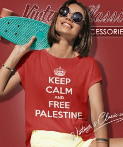 Keep Calm And Free Palestine Women TShirt