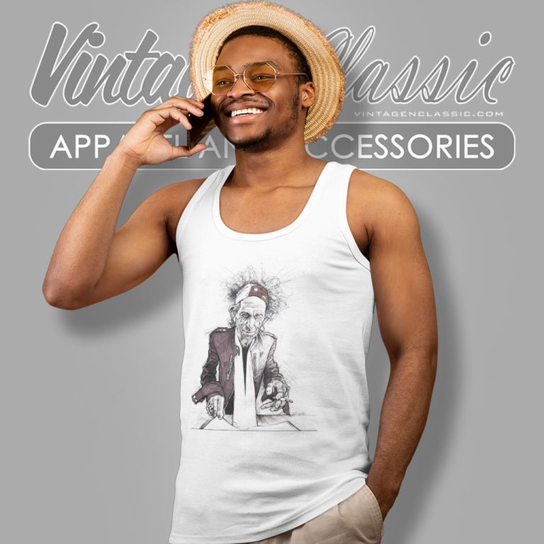 Keith Richards Art Tank Top Racerback Keith Richards Art Tank Top Racerback
