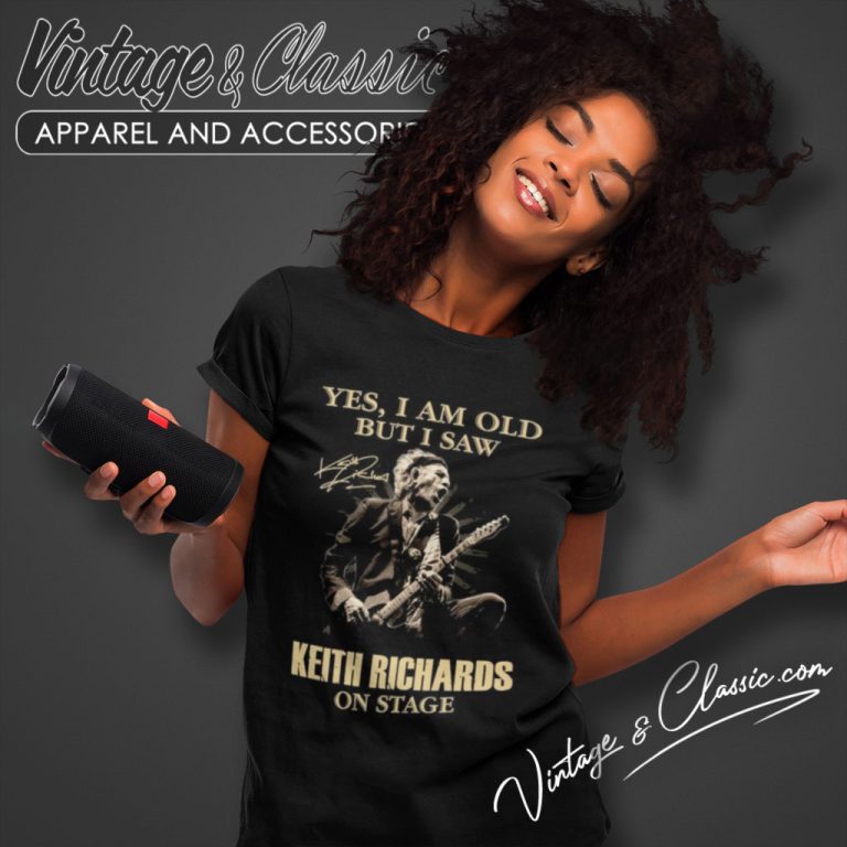 Keith Richards On Stage Signature Women T Shirt Keith Richards On Stage Signature Women T Shirt