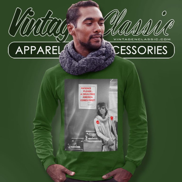 Keith Richards Shirt Patience Please A Drug Free Long Sleeve Tee Keith Richards Shirt Patience Please A Drug Free Long Sleeve Tee