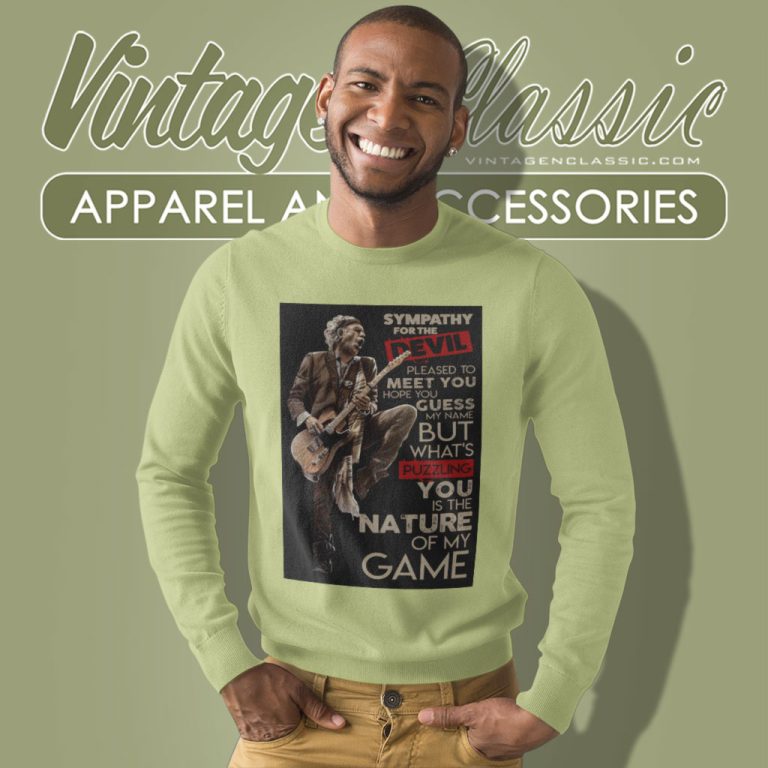 Keith Richards Shirt Sympathy For The Devil Sweatshirt Keith Richards Shirt Sympathy For The Devil Sweatshirt