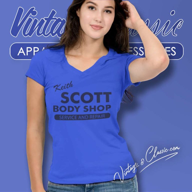 Keith Scott One Tree Hill Body Shop North Carolina V Neck TShirt Keith Scott One Tree Hill Body Shop North Carolina V Neck TShirt