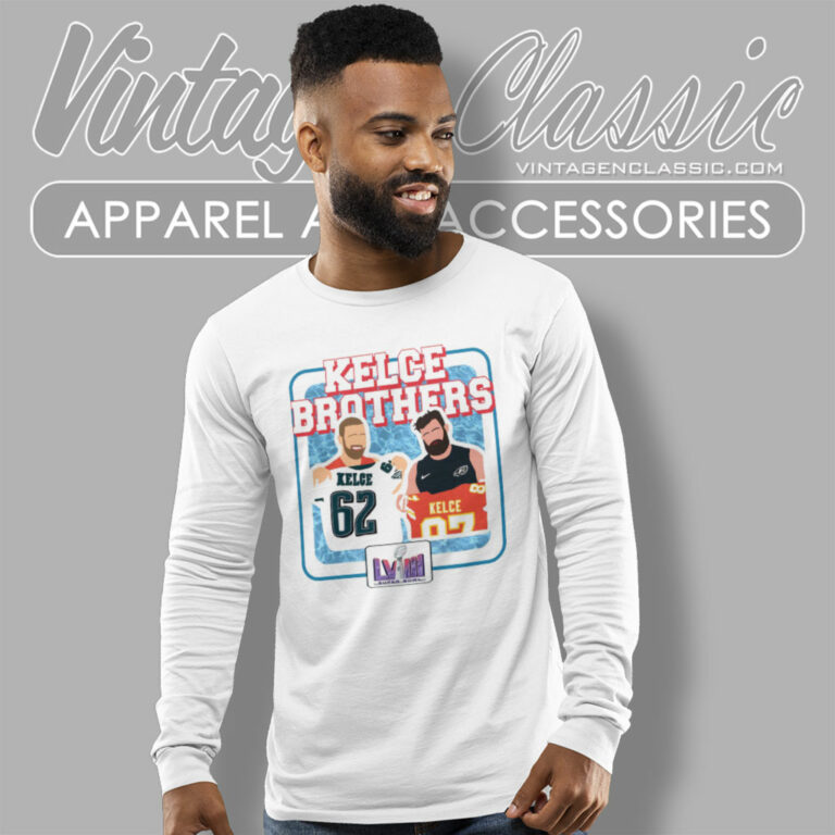 Kelce Brothers Super Bowl Lviii Long Sleeve Tee Kelce Brothers Super Bowl Lviii Long Sleeve Tee