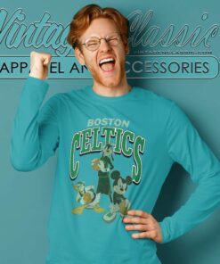Kelly Green Boston Celtics Disney Mickey Squad Shirt 1 Kelly Green Boston Celtics Disney Mickey Squad Long Sleeve Tee