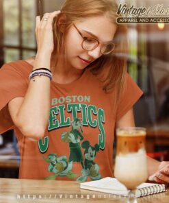 Kelly Green Boston Celtics Disney Mickey Squad Shirt 6 Kelly Green Boston Celtics Disney Mickey Squad Women TShirt