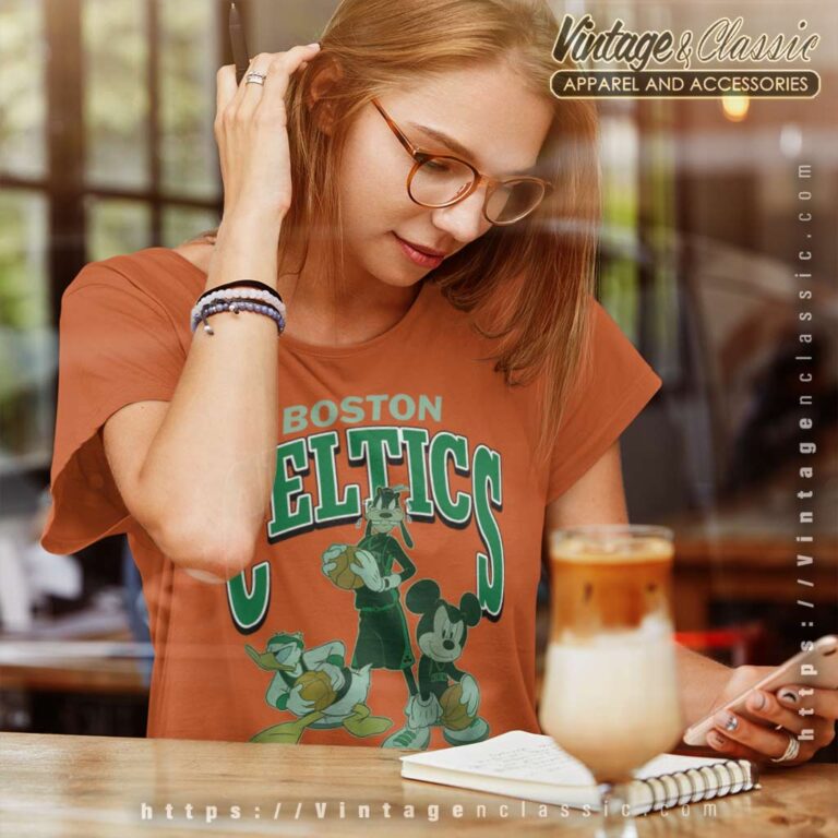 Kelly Green Boston Celtics Disney Mickey Squad Women TShirt Kelly Green Boston Celtics Disney Mickey Squad Women TShirt