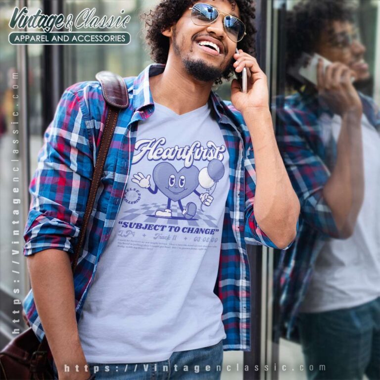 Kelsea Heartfirst Smiling Heart V Neck TShirt Kelsea Heartfirst Smiling Heart V Neck TShirt