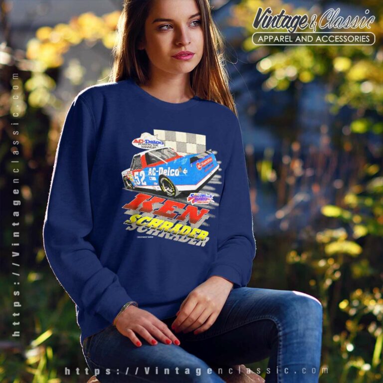 Ken Schrader 52 Ac Delco Chevrolet Nascar Sweatshirt Ken Schrader 52 Ac Delco Chevrolet Nascar Sweatshirt