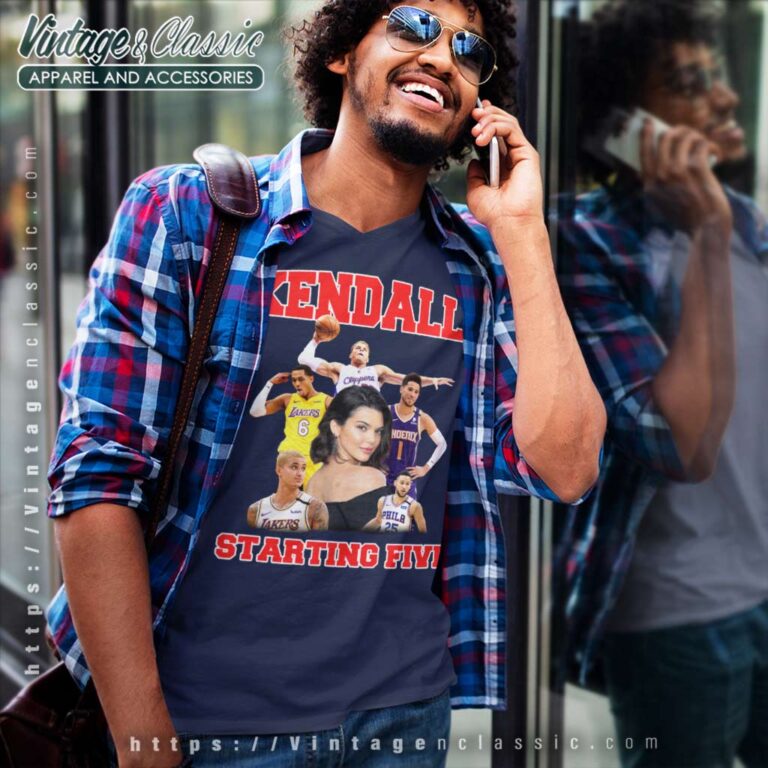 Kendall Jenner Starting Five V Neck TShirt Kendall Jenner Starting Five V Neck TShirt