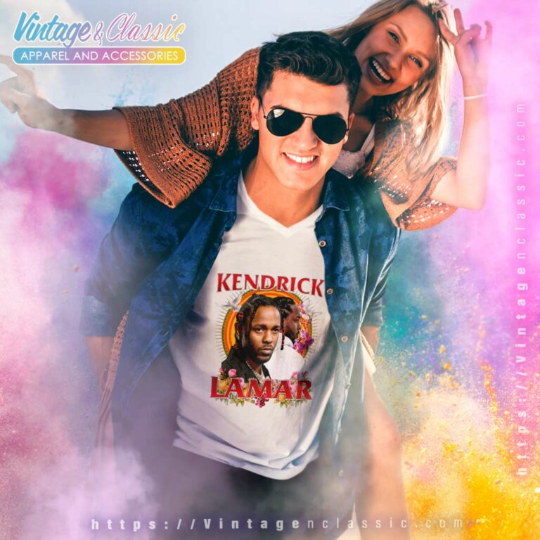 Kendrick Lamar Retro V Neck TShirt Kendrick Lamar Retro V Neck TShirt