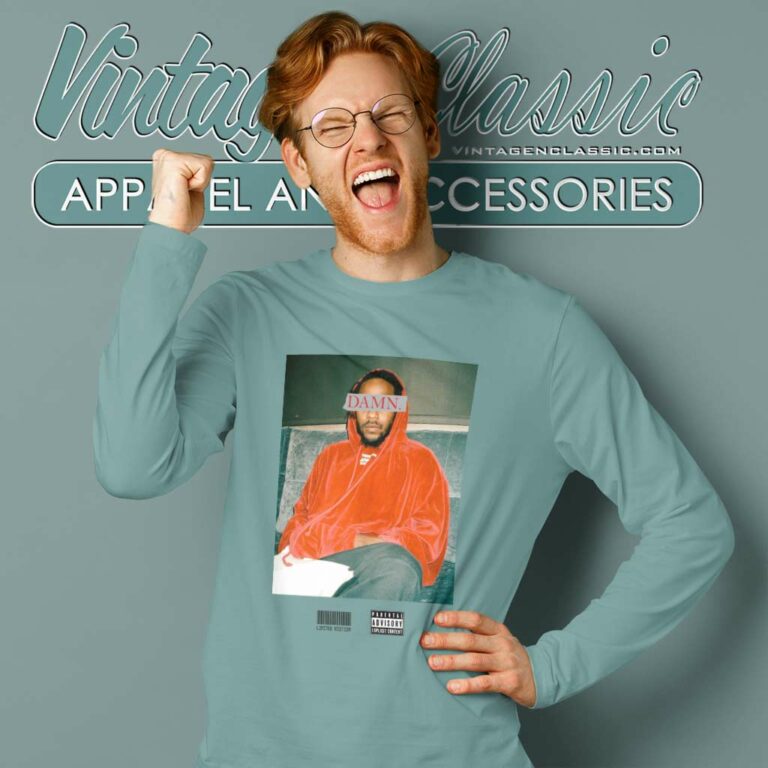 Kendrick Lamar Shirt Damn Album Cover Long Sleeve Tee Kendrick Lamar Shirt Damn Album Cover Long Sleeve Tee