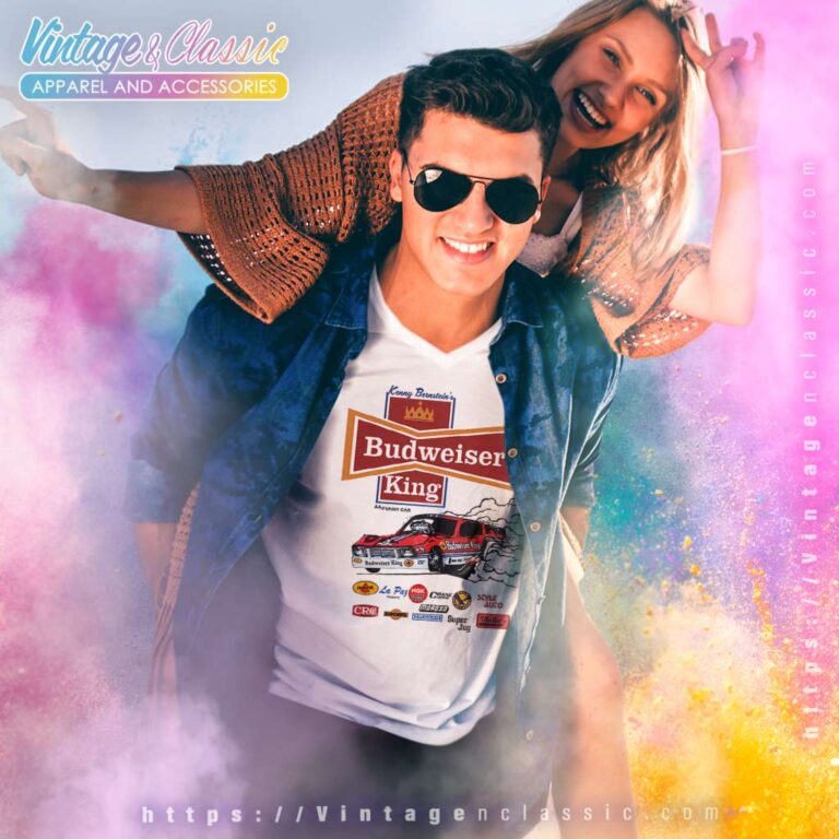 Kenny Bernstein Budweiser King Funny Car V Neck TShirt Kenny Bernstein Budweiser King Funny Car V Neck TShirt