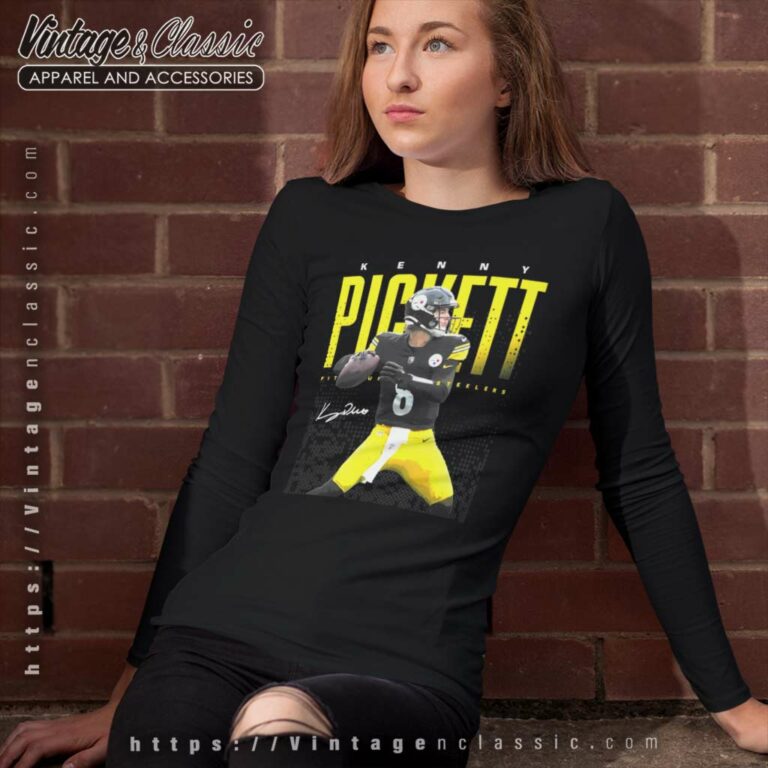 Kenny Pickett 8 Pittsburgh Steelers Long Sleeve Tee Kenny Pickett 8 Pittsburgh Steelers Long Sleeve Tee
