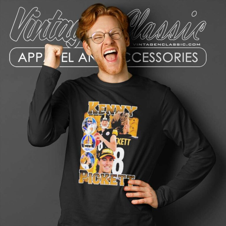 Kenny Pickett Pittsburgh Steelers Vinatge Long Sleeve Tee Kenny Pickett Pittsburgh Steelers Vinatge Long Sleeve Tee