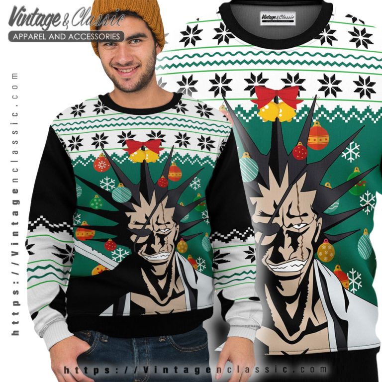 Kenpachi Cosplay Bleach Ugly Christmas Sweater Ugly Sweater Kenpachi Cosplay Bleach Ugly Christmas Sweater Ugly Sweater