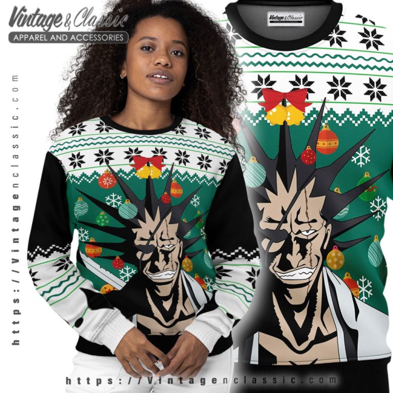 Kenpachi Cosplay Bleach Ugly Christmas Sweater Women Ugly Sweater Kenpachi Cosplay Bleach Ugly Christmas Sweater Women Ugly Sweater