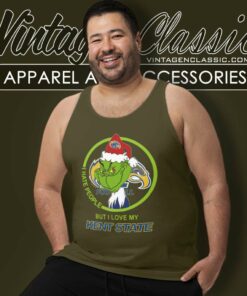 Kent State Golden Flashes Ncaa Christmas Grinch Shirt I Hate People But I Love My Kent State Tank Top Racerback