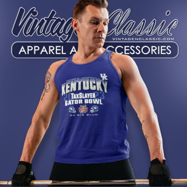 Kentucky Wildcats 2023 Taxslayer Gator Bowl Go Big Blue Tank Top Racerback Kentucky Wildcats 2023 Taxslayer Gator Bowl Go Big Blue Tank Top Racerback
