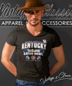 Kentucky Wildcats 2023 Taxslayer Gator Bowl Go Big Blue V Neck TShirt