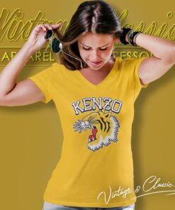 Kenzo Big Tiger Logo Shirt 4 Kenzo Big Tiger Logo V Neck TShirt