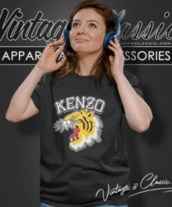 Kenzo Big Tiger Logo Shirt 5 Kenzo Big Tiger Logo Women T Shirt