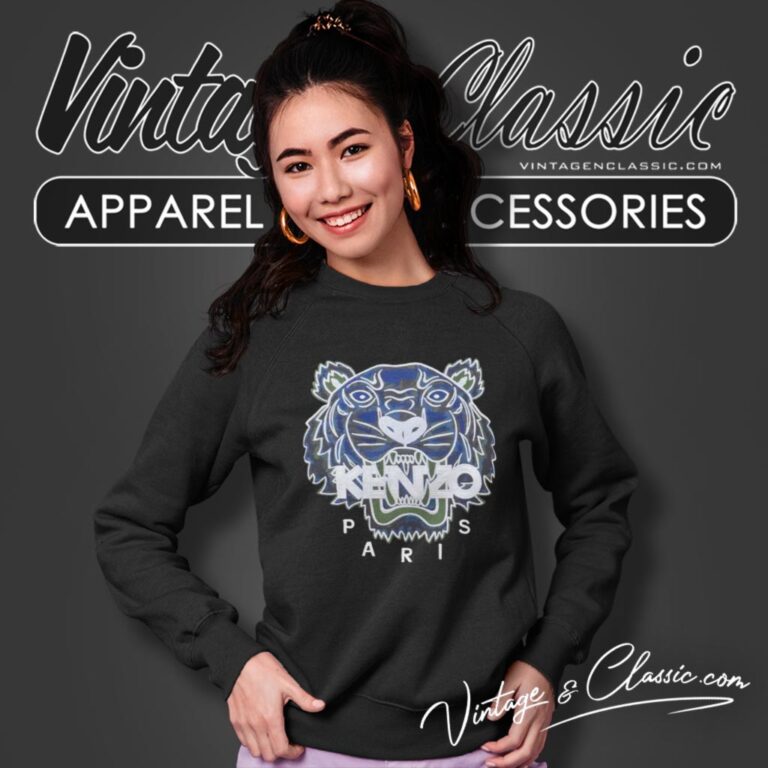 Kenzo Blue Tiger Sweatshirt Kenzo Blue Tiger Sweatshirt