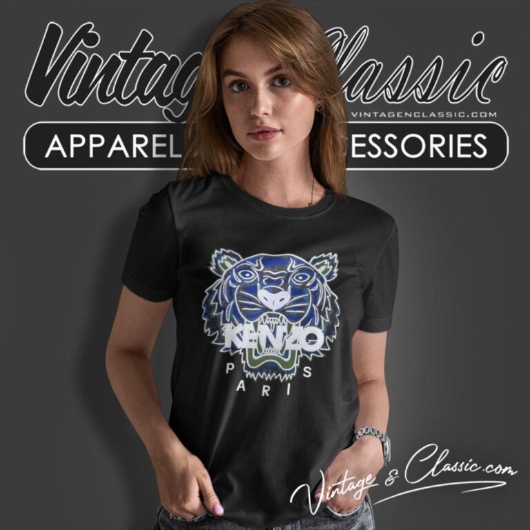 Kenzo Blue Tiger Women T Shirt Kenzo Blue Tiger Women T Shirt