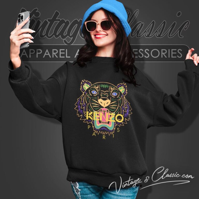 Kenzo Paris Yellow Tiger Logo Sweatshirt Kenzo Paris Yellow Tiger Logo Sweatshirt