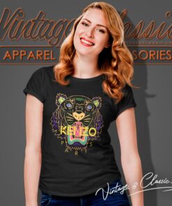 Kenzo Paris Yellow Tiger Logo Shirt 5 Kenzo Paris Yellow Tiger Logo Women T Shirt