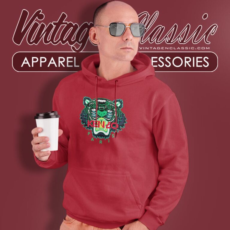 Kenzo Tiger Green Logo Hoodie Kenzo Tiger Green Logo Hoodie