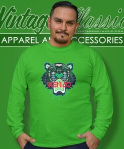 Kenzo Tiger Green Logo Shirt 6 Kenzo Tiger Green Logo Long Sleeve Tee