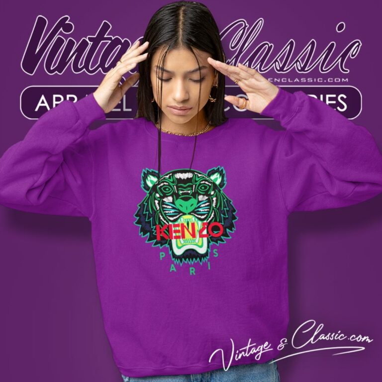 Kenzo Tiger Green Logo Sweatshirt Kenzo Tiger Green Logo Sweatshirt