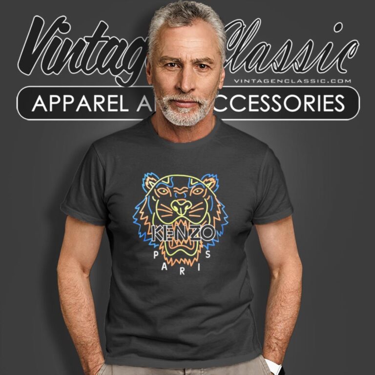 Kenzo Tiger Neon Classic Logo T Shirt Kenzo Tiger Neon Classic Logo T Shirt