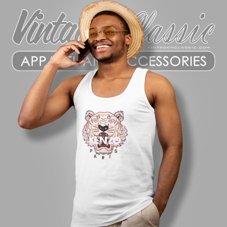 Kenzo Tiger Print Logo Tank Top Racerback Kenzo Tiger Print Logo Tank Top Racerback